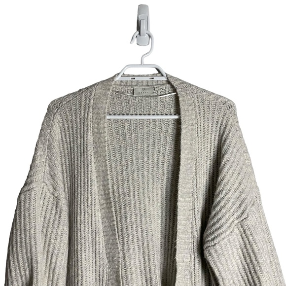 Kaffe Women's Light Gray Open Front Knit Cardigan - Picture 2 of 9